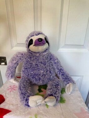 Purple hanging sloth plush 'Monkey on your Neck' Kelly Toys